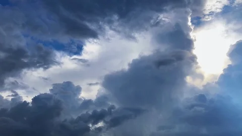 Heavy rain clouds Stock Footage 92791225