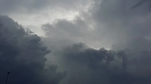 Heavy rain clouds before storm and rain Stock Footage 156328157