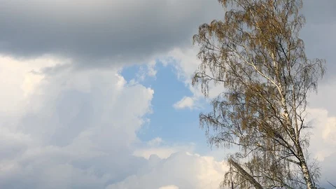 Heavy rain clouds before a storm Stock Footage 89503653