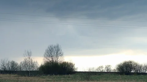 Heavy rain clouds before a storm Stock Footage 89504895