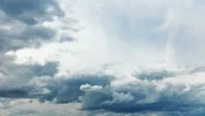Heavy Rain Dark Clouds Before A Storm Stock Footage