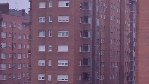 Heavy rain in dormitory area Stock Footage 94737865