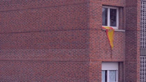 Heavy rain in dormitory area Stock Footage 94738619