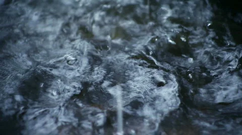 Heavy rain from downspout Stock Footage 608996