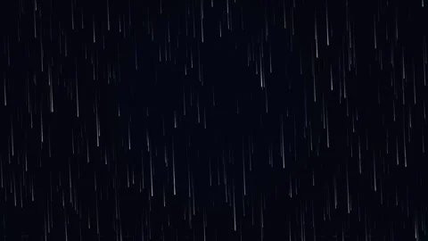 Heavy rain drop overlay falling vertically on black background for cinematic Stock Footage 346707159