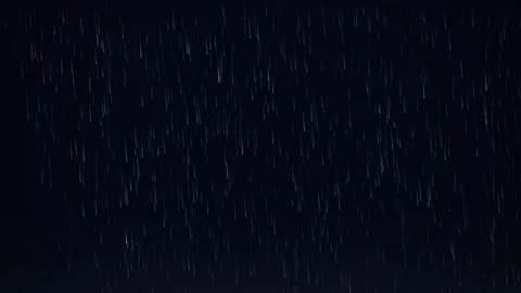 Heavy rain drop overlay falling against a solid black background for cinemati Stock Footage 346707305