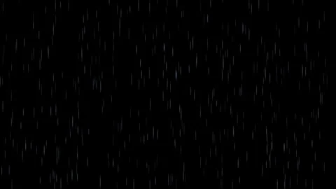 Heavy rain drops falling against a solid black background, ideal for motion Stock Footage 340260130