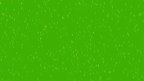 Heavy rain drops falling on green screen for weather overlay 4K Stock Footage 336482893