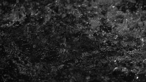 Heavy Rain Drops On Surface Water Stock Footage 236733331