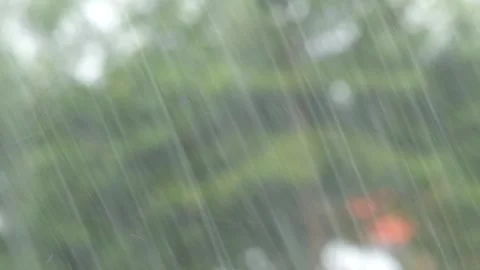 Heavy rain during the day Stock Footage 278316091