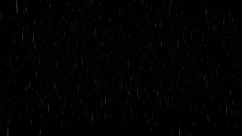 Heavy rain falling against black screen background -4K Seamless Loop Animation Stockbeeldmateriaal 265121492