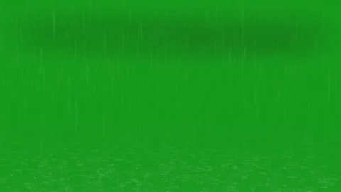 Heavy rain falling against a solid green screen background Stock Footage 344331622
