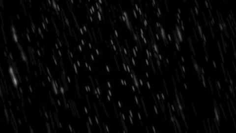 Heavy Rain Falling on Black Background - Loopable Overlay Effect Stock Footage 336703570