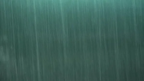 Heavy rain falling on dark green background overlay Stock-Footage 347126550