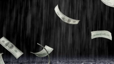 Heavy rain falling on dark ground 库存影片 340613475