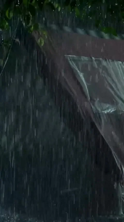 Heavy Rain Falling Stock Footage 326371882