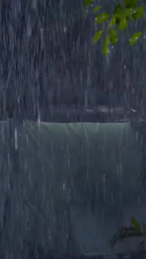 Heavy Rain Falling Stock Footage 326372873