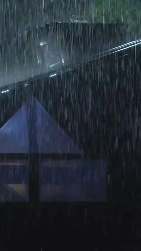 Heavy Rain Falling Stock Footage 326373467