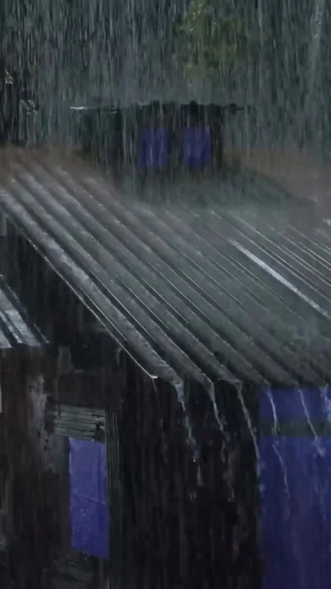 Heavy Rain Falling Stock Footage 326374733