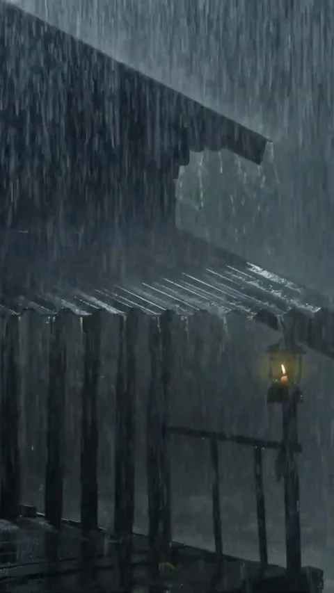 Heavy Rain Falling Stock-Footage 326374966