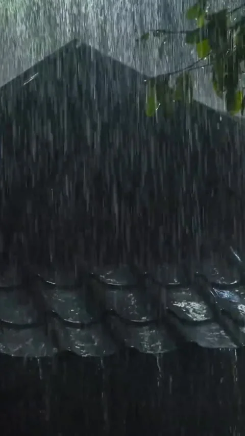 Heavy Rain Falling Stock Footage 326377778