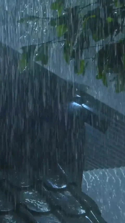 Heavy Rain Falling Video stock 326378922