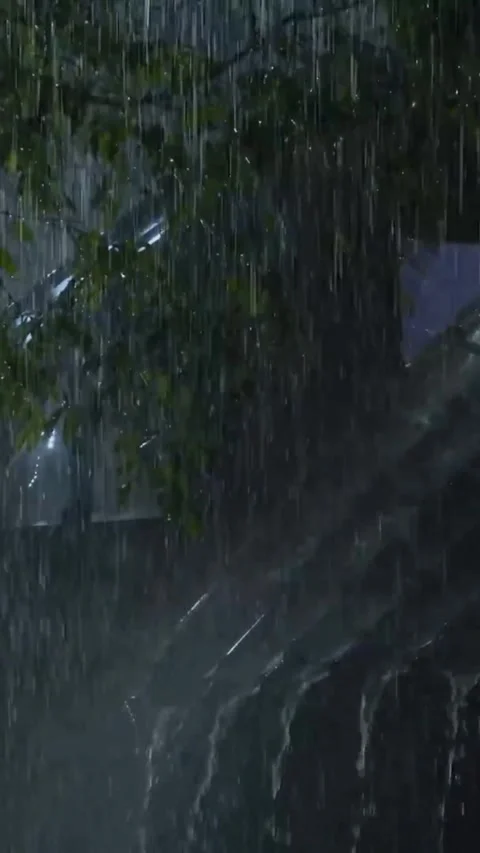 Heavy Rain Falling Stock Footage 326381832