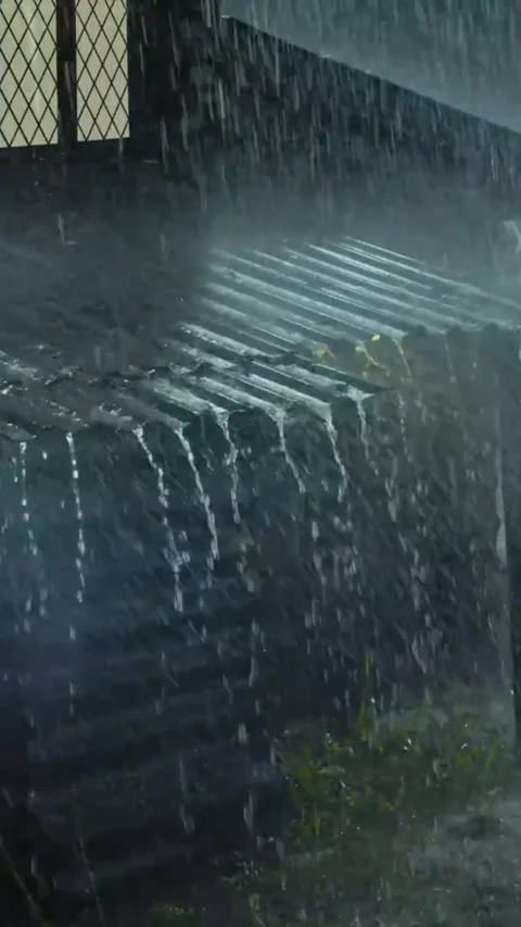 Heavy Rain Falling Stock Footage 326382426