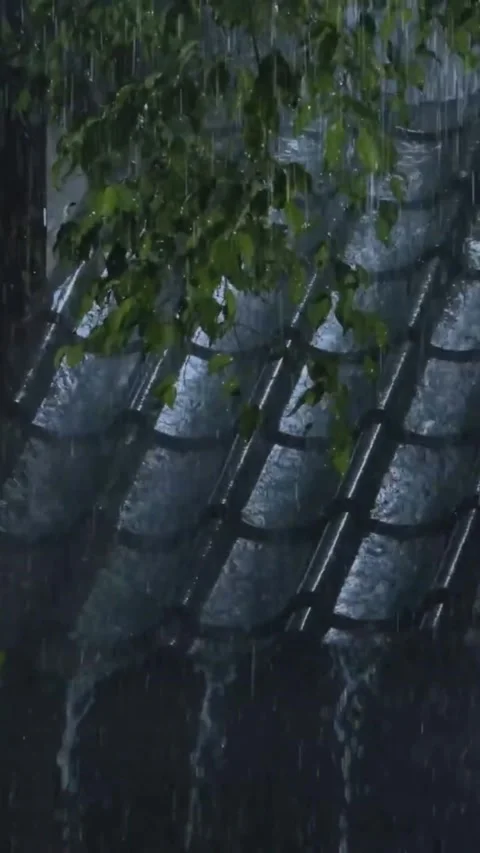 Heavy Rain Falling Stock Footage 326383172