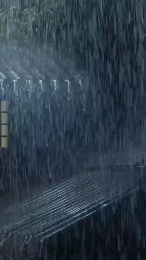 Heavy Rain Falling Stock Footage 326389805