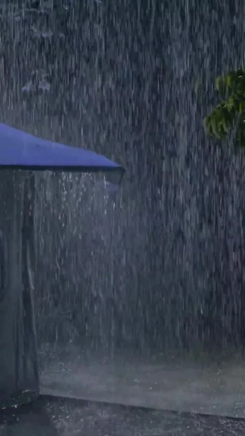 Heavy Rain Falling Stock Footage 326395853