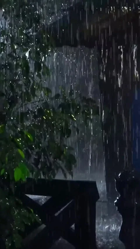 Heavy Rain Falling Stock Footage 326398146