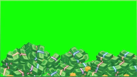 Heavy rain falling on green screen background Stockbeeldmateriaal 347652993