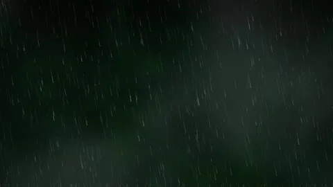Heavy Rain Falling at Night Motion Background Видео 347964217