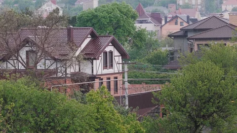 Heavy rain is falling outside Stock Footage 129816484