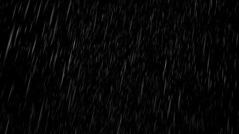 Heavy Rain Falling Overlay on Black and Green Screen Background Vidéo 344239868