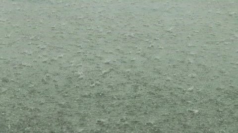 Heavy rain falling on pavement Stock Footage 360641