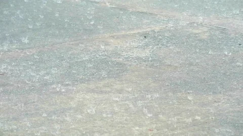 Heavy rain heavy wind and water on concrete floor Stock Footage 135704504