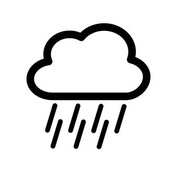 Heavy rain icon. Squall. Vector. Stock Illustration