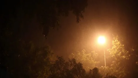 Heavy rain night 2 Stock Footage 152018408
