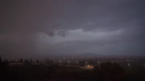 Heavy rain outside the city view of a road. Faro Portugal. Stock Footage 128188111