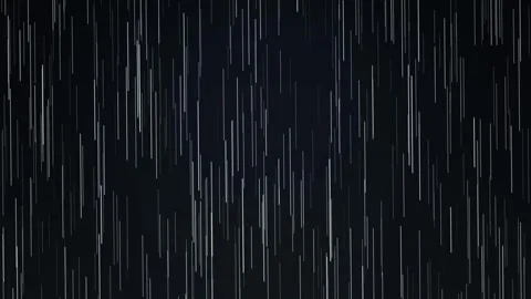 Heavy rain overlay falling down on black background for cinematic visual Stock Footage 346708638