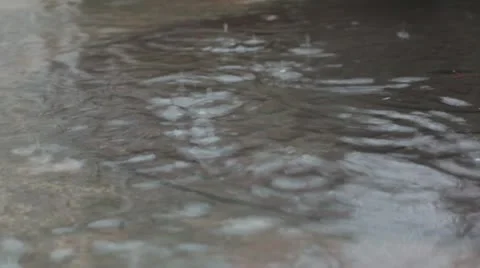 Heavy rain [pond] _2 Stock Footage 22178673