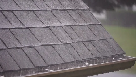 Heavy rain pouring down from passing storm Stock Footage 112643724