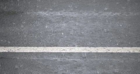 Heavy rain on road Stock Footage 244585193