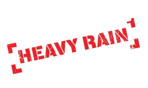 Heavy Rain rubber stamp Stock Illustration