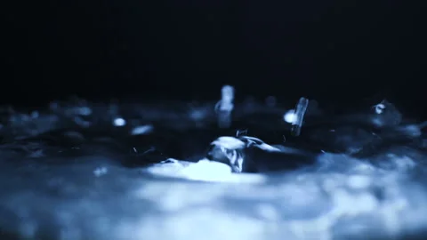 Heavy rain slow motion close up shot Stock Footage 88433656