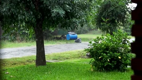 Heavy Rain in Slow Motion Stock Footage 195301965
