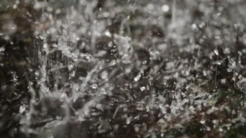 Heavy rain in slow motion Stock Footage 296714687