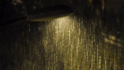 Heavy Rain with sound of thunders Stock Footage 71038633